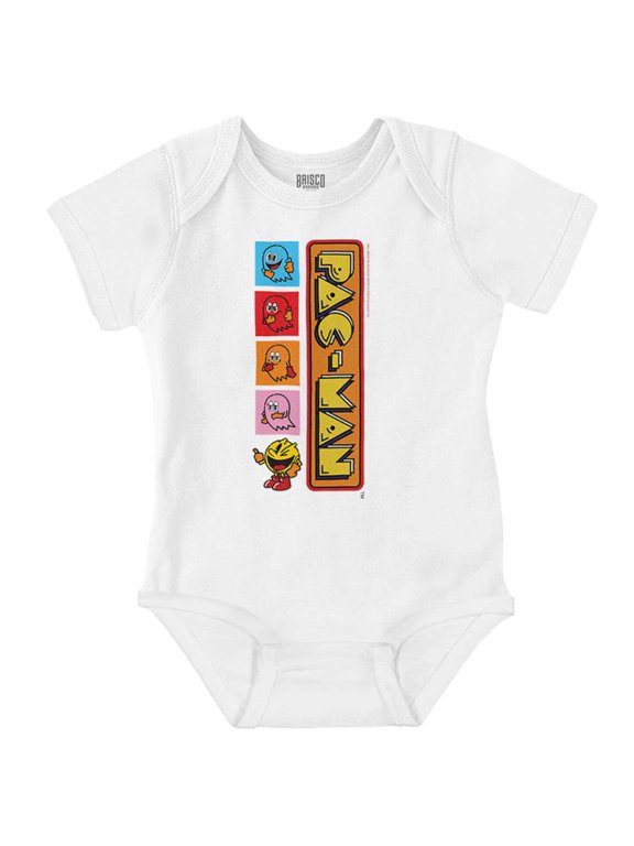 PACMAN Arcade Game Ghost Friends Romper Boys or Girls Infant Baby Brisco Brands 24M