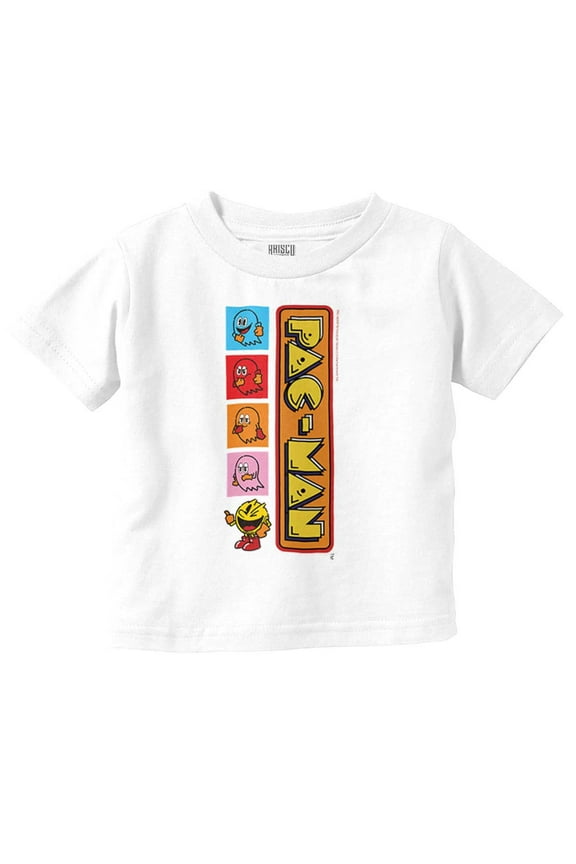 PACMAN Arcade Game Ghost Friends Toddler Boy Girl T Shirt Infant Toddler Brisco Brands 5T