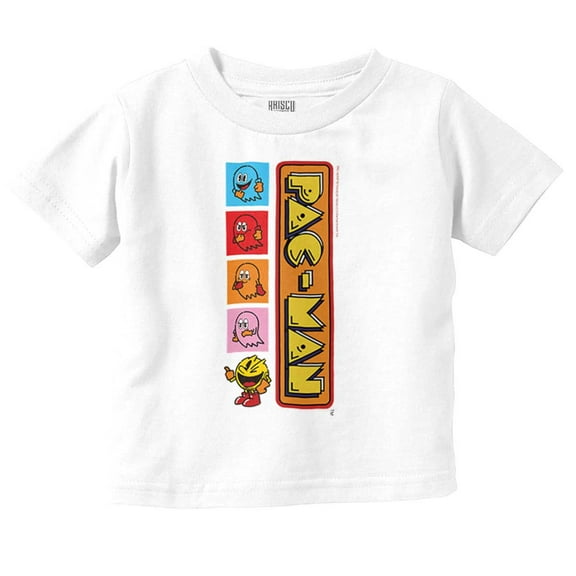 PACMAN Arcade Game Ghost Friends Toddler Boy Girl T Shirt Infant Toddler Brisco Brands 6M
