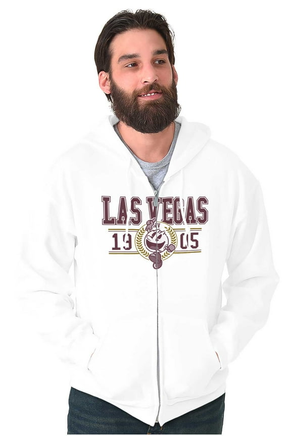 PACMAN Arcade Game Las Vegas Varsity Zip Up Hoodie Men's Women's Brisco Brands M