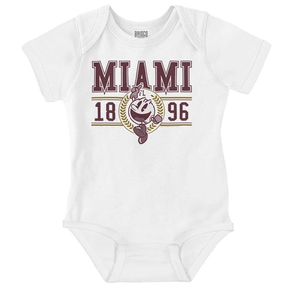 PACMAN Arcade Game Miami Varsity Romper Boys or Girls Infant Baby Brisco Brands NB