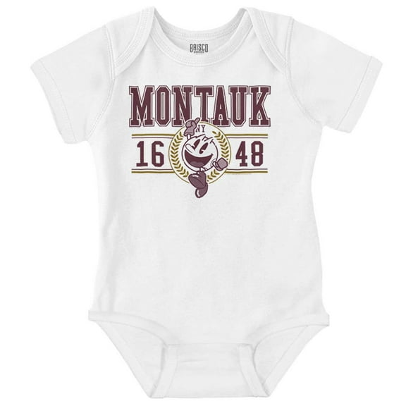 PACMAN Arcade Game Montauk Varsity Romper Boys or Girls Infant Baby Brisco Brands NB