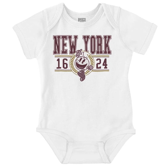 PACMAN Arcade Game New York Varsity Romper Boys or Girls Infant Baby Brisco Brands NB