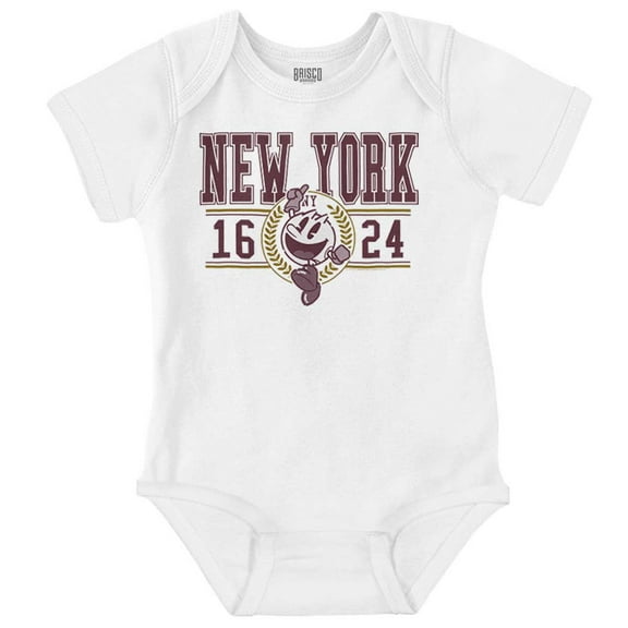 PACMAN Arcade Game New York Varsity Romper Boys or Girls Infant Baby Brisco Brands NB