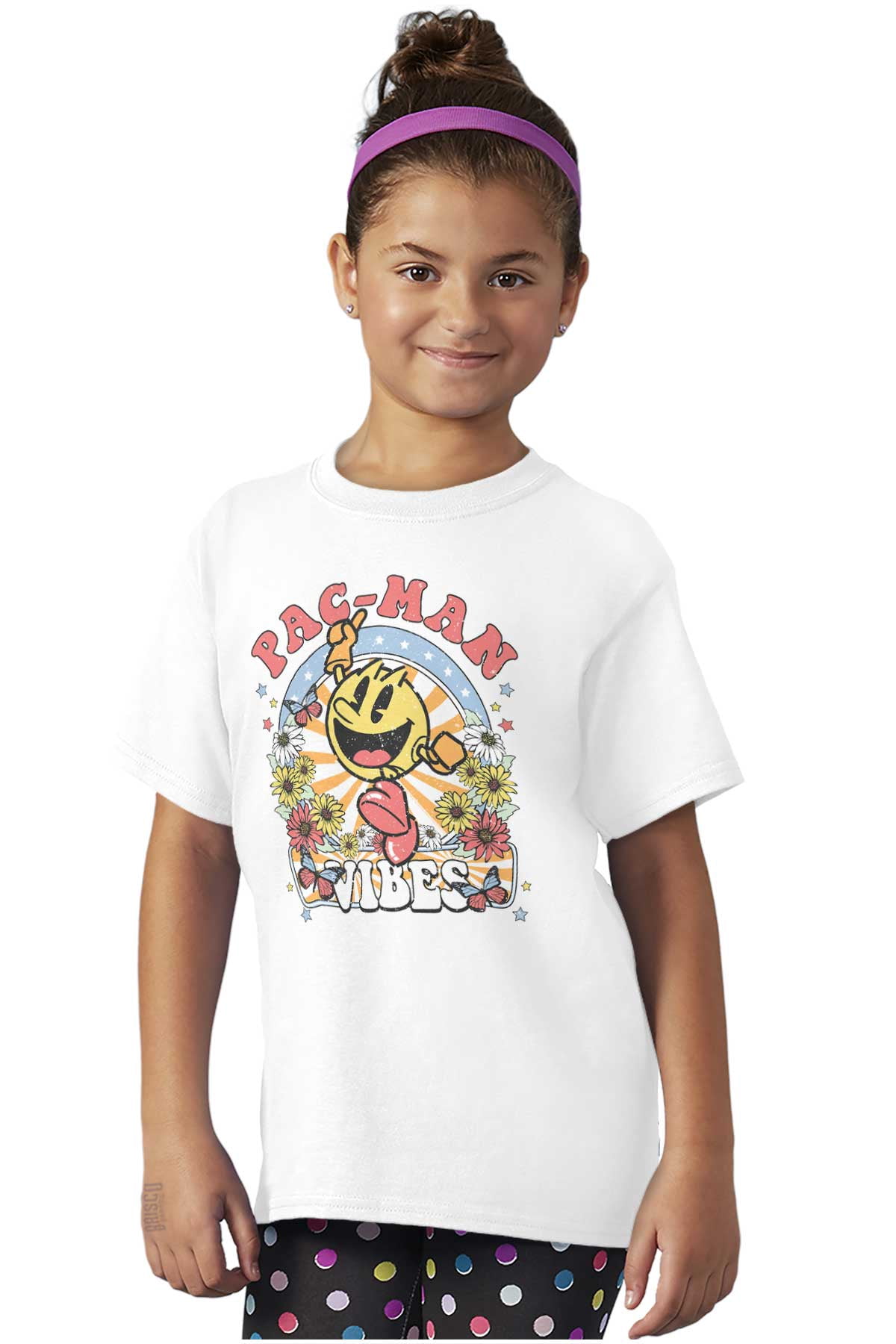 PACMAN Arcade Game Spring Vibes Girls Kids T Shirt Tees Teen Brisco Brands S