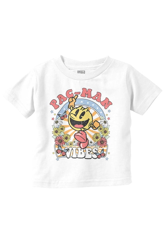 PACMAN Arcade Game Spring Vibes Youth T Shirt Tee Girls Infant Toddler Brisco Brands 5T