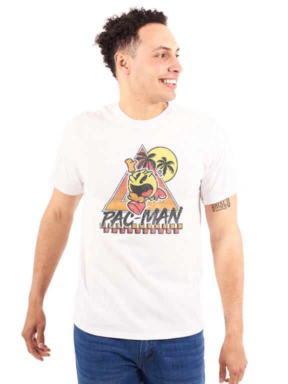 PACMAN Arcade Game Tropical Vacation Men's Graphic T Shirt Tees Brisco Brands M