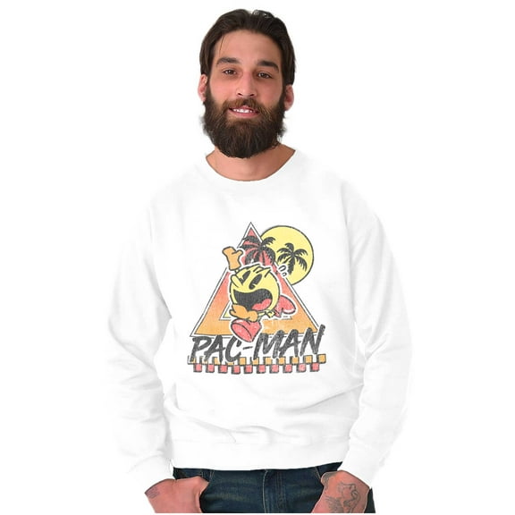 PACMAN Arcade Game Tropical Vacation Unisex Plus Size Sweatshirt Brisco Brands 2X