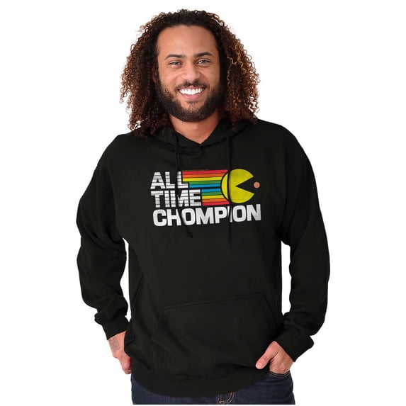 PACMAN Champion Hungry Foodie Unisex Plus Size Hoodie Brisco Brands 3X