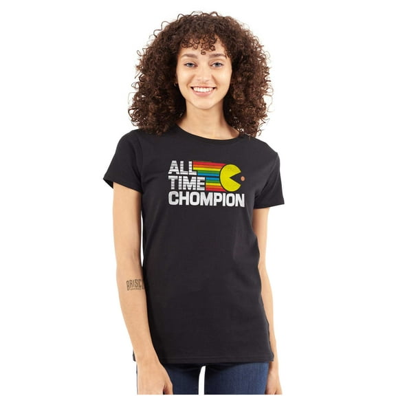 PACMAN Champion Hungry Foodie Women's T Shirt Ladies Tee Brisco Brands S