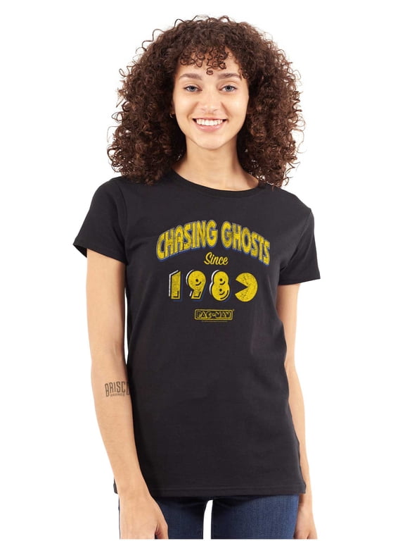 PACMAN Chasing Ghosts Since 1980 Women's T Shirt Ladies Tee Brisco Brands X