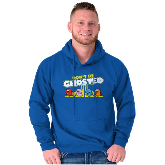PACMAN Don't Be Ghosted Dating Joke Unisex Plus Size Hoodie Brisco Brands 4X