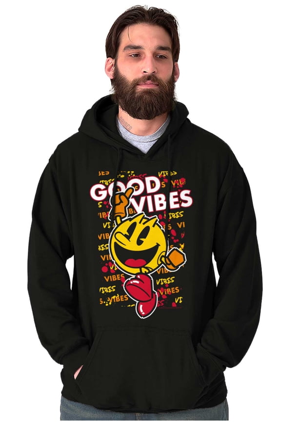 PACMAN Game Good Vibes Graffiti Hoodie Sweatshirt Women Men Brisco Brands X