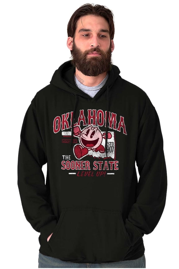 PACMAN Game Oklahoma Sooner State Unisex Plus Size Hoodie Brisco Brands 2X