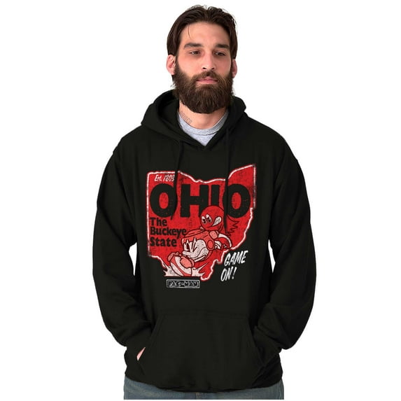 PACMAN Game On Ohio Buckeye State Hoodie Sweatshirt Women Men Brisco Brands S