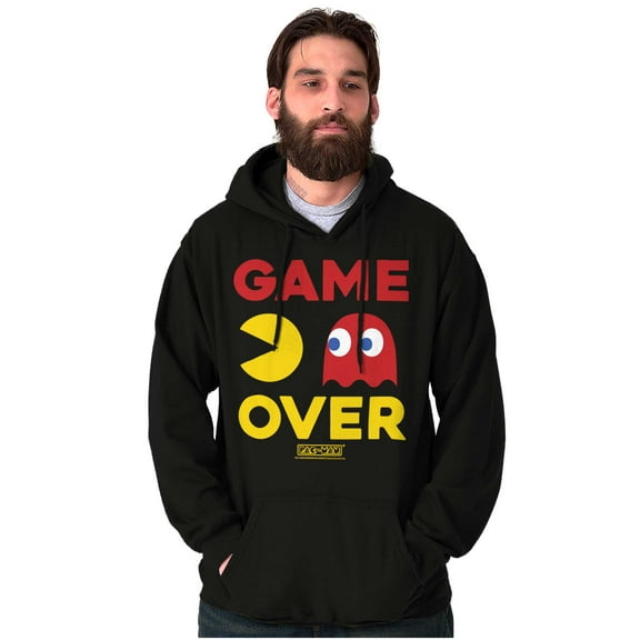PACMAN Game Over Blinky Ghost Hoodie Sweatshirt Women Men Brisco Brands S