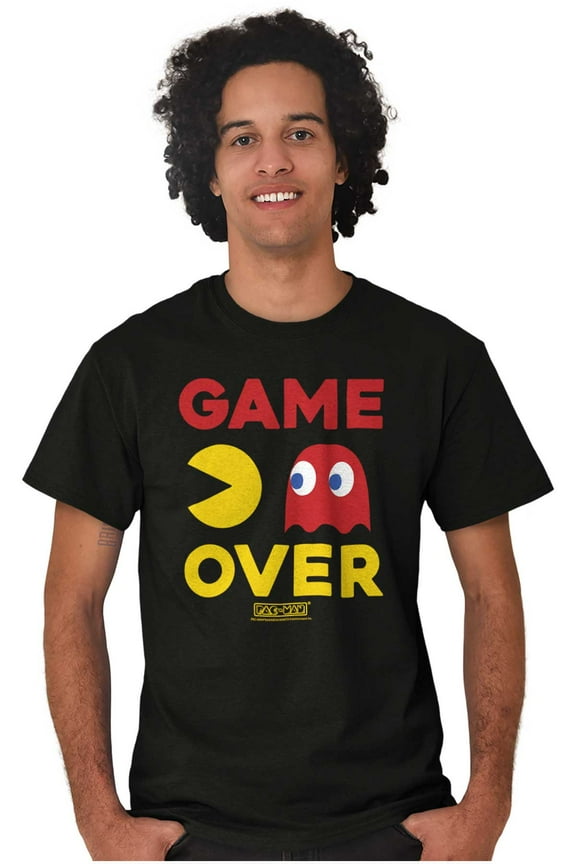 PACMAN Game Over Blinky Ghost Men's Graphic T Shirt Tees Brisco Brands S
