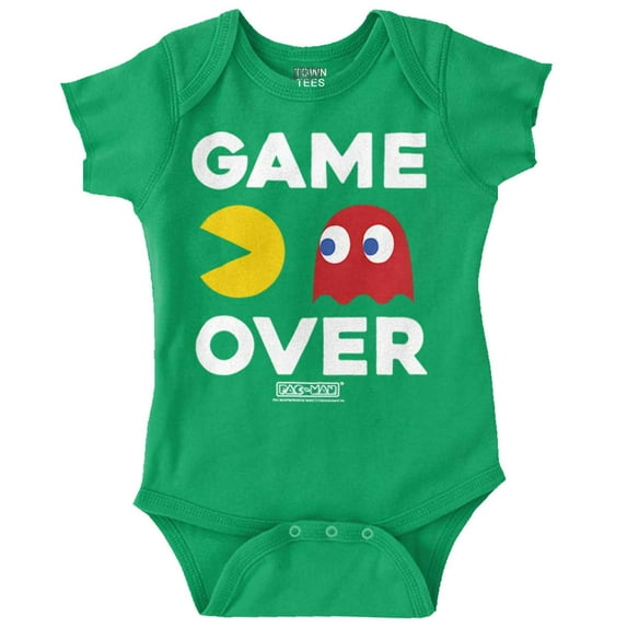 PACMAN Game Over Blinky Ghost Romper Boys or Girls Infant Baby Brisco Brands 18M