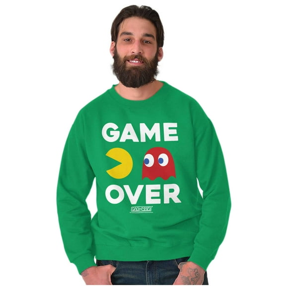 PACMAN Game Over Blinky Ghost Sweatshirt for Men or Women Brisco Brands S