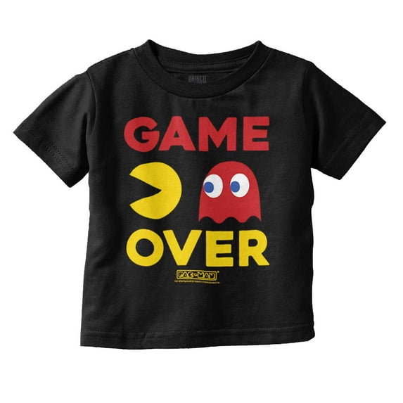 PACMAN Game Over Blinky Ghost Toddler Boy Girl T Shirt Infant Toddler Brisco Brands 12M