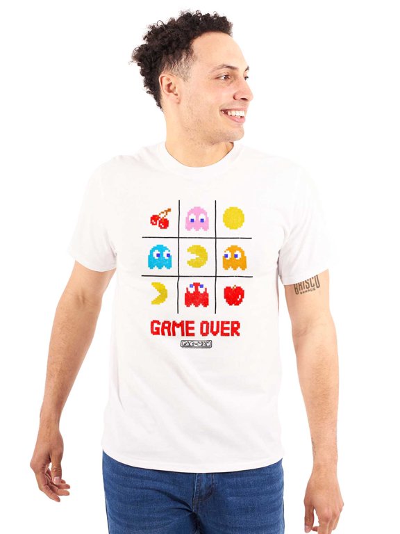 PACMAN Game Over Tic Tac Toe Ghosts Men's Graphic T Shirt Tees Brisco Brands M