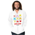 thumbnail image 1 of PACMAN Game Over Tic Tac Toe Ghosts Zip Up Hoodie Men's Women's Brisco Brands S, 1 of 5