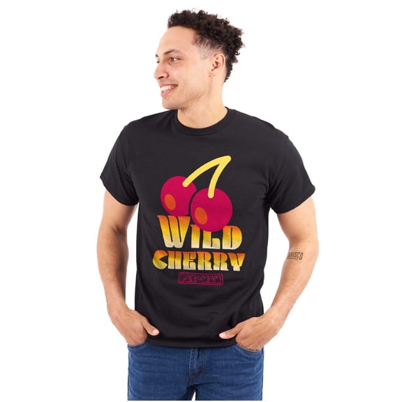 PACMAN Game Wild Cherry Power Up Men's Graphic T Shirt Tees Brisco Brands S