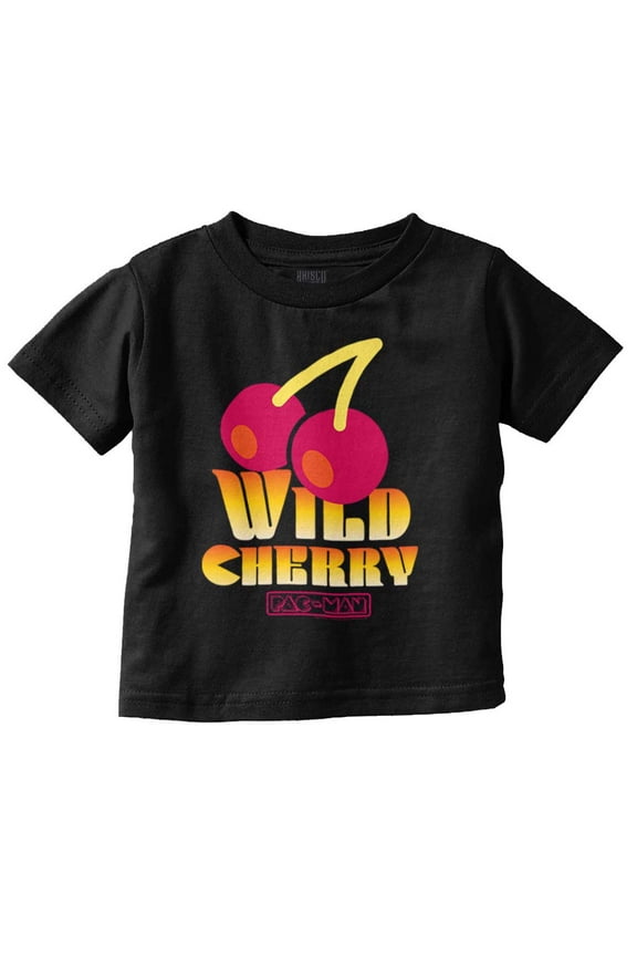 PACMAN Game Wild Cherry Power Up Toddler Boy Girl T Shirt Infant Toddler Brisco Brands 6M