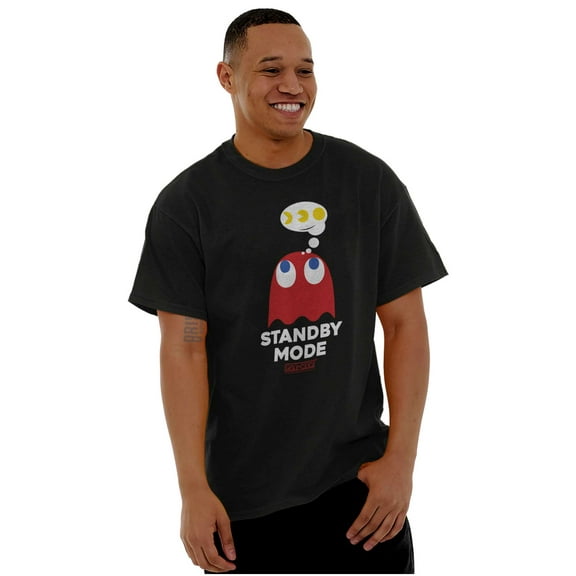 PACMAN Ghost Blinky Standby Mode Men's Graphic T Shirt Tees Brisco Brands S