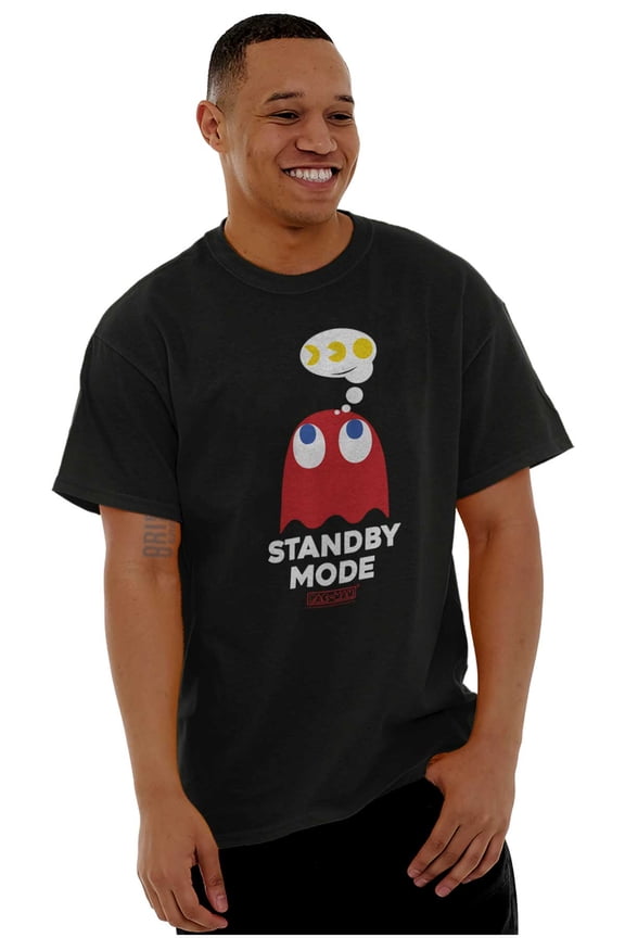 PACMAN Ghost Blinky Standby Mode Men's Graphic T Shirt Tees Brisco Brands S