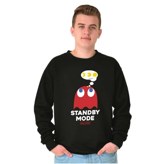 PACMAN Ghost Blinky Standby Mode Sweatshirt for Men or Women Brisco Brands S