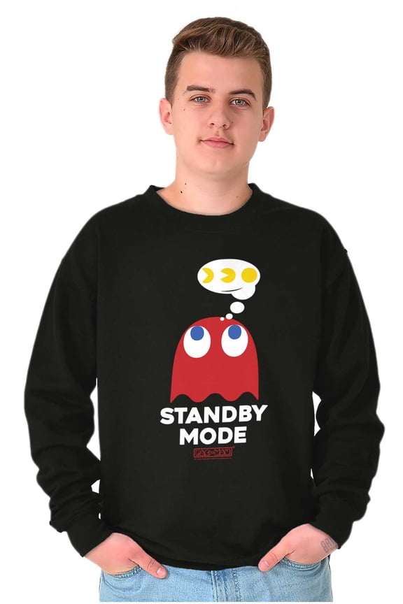 PACMAN Ghost Blinky Standby Mode Sweatshirt for Men or Women Brisco Brands S