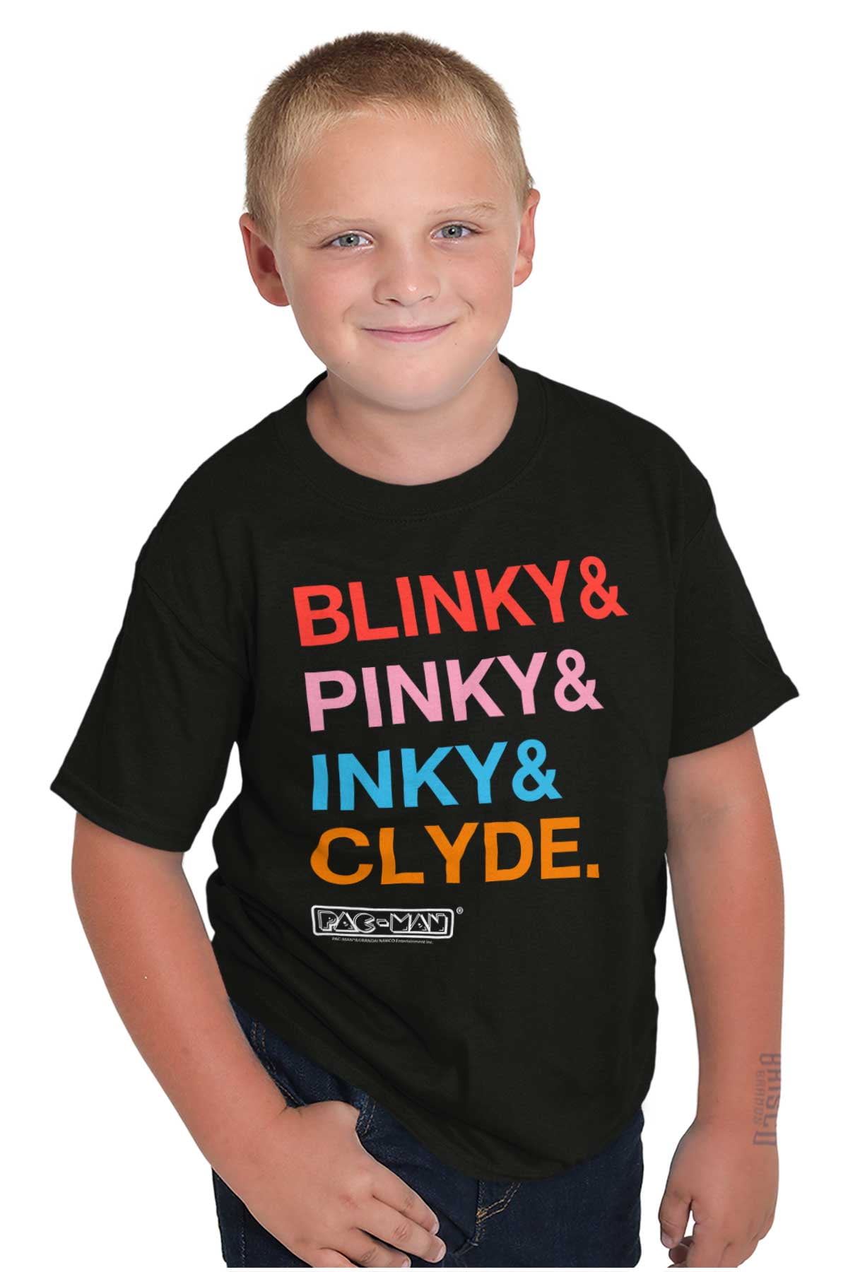 PACMAN Ghosts Blinky Pinky Inky Clyde Crewneck T Shirts Boy Girl Teen ...