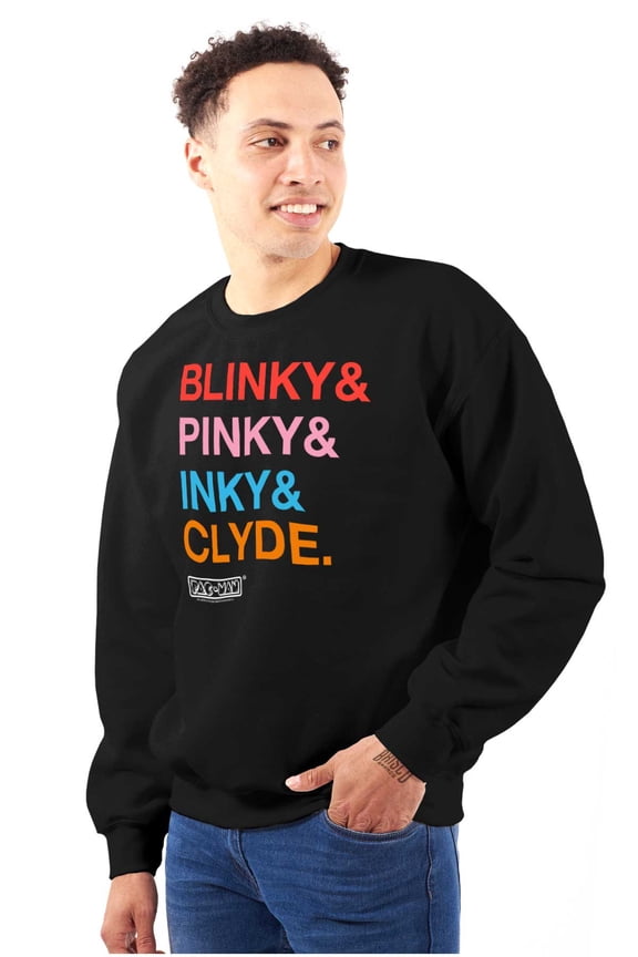PACMAN Ghosts Blinky Pinky Inky Clyde Unisex Plus Size Sweatshirt Brisco Brands 3X