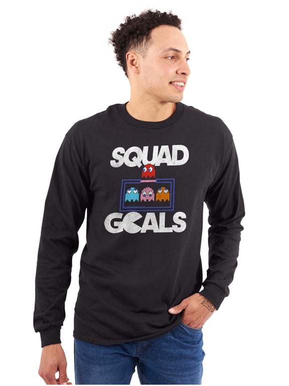 PACMAN Ghosts Squad Goals BFF Besties Long Sleeve TShirt Men Women Brisco Brands M