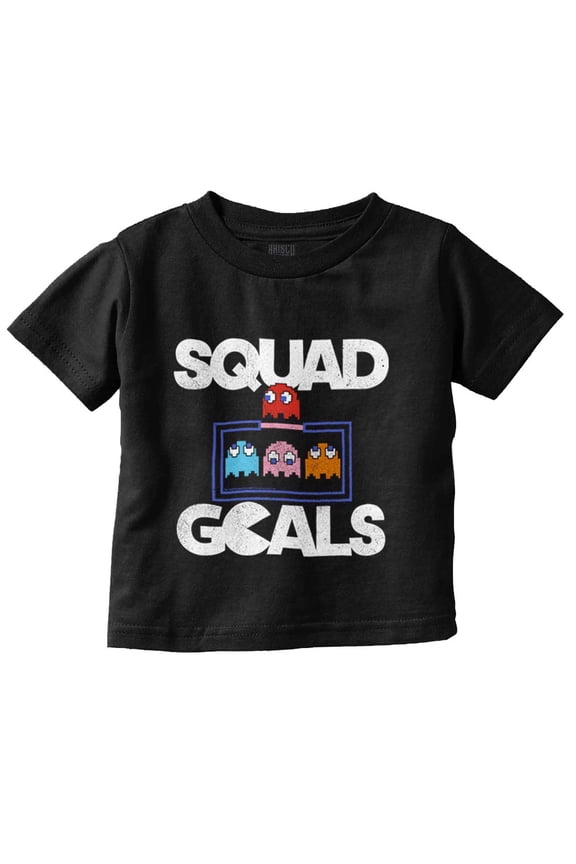 PACMAN Ghosts Squad Goals BFF Besties Toddler Boy Girl T Shirt Infant Toddler Brisco Brands 12M