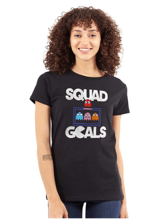PACMAN Ghosts Squad Goals BFF Besties Women's T Shirt Ladies Tee Brisco Brands X