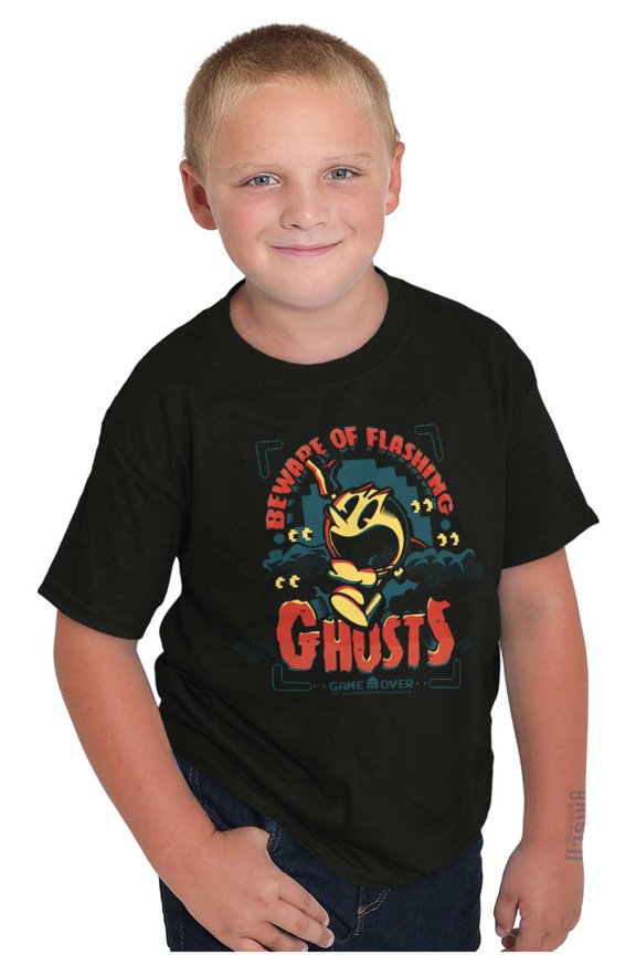 PACMAN Halloween Flashing Ghosts Crewneck T Shirts Boy Girl Teen Brisco Brands X