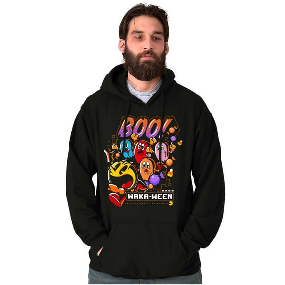 PACMAN Halloween Ghosts Boo Waka-Ween Hoodie Sweatshirt Women Men Brisco Brands S