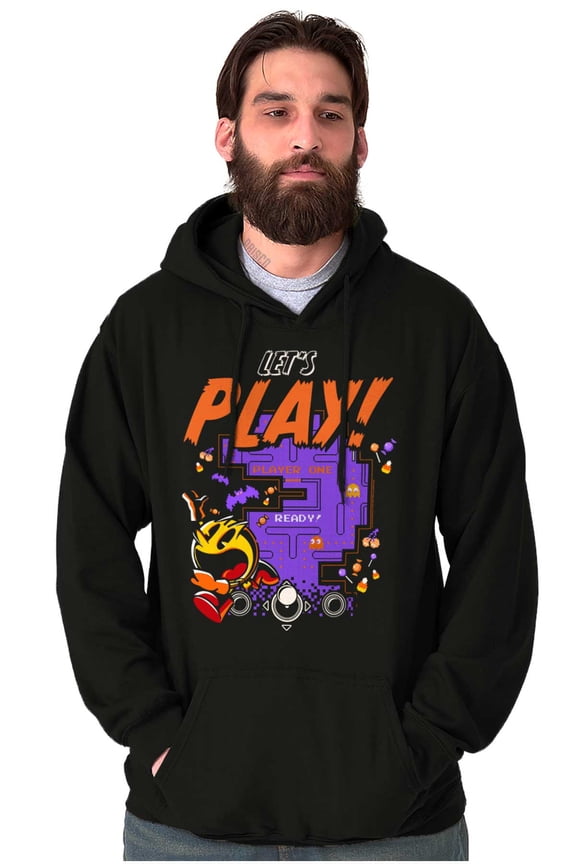 PACMAN Halloween Lets Play Ghosts Hoodie Sweatshirt Women Men Brisco Brands S