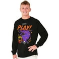 thumbnail image 1 of PACMAN Halloween Lets Play Ghosts Long Sleeve TShirt Men Women Brisco Brands S, 1 of 6