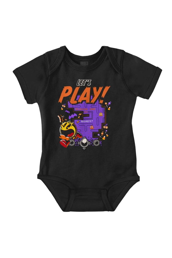 PACMAN Halloween Lets Play Ghosts Romper Boys or Girls Infant Baby Brisco Brands 24M
