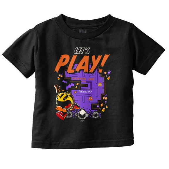 PACMAN Halloween Lets Play Ghosts Toddler Boy Girl T Shirt Infant Toddler Brisco Brands 6M