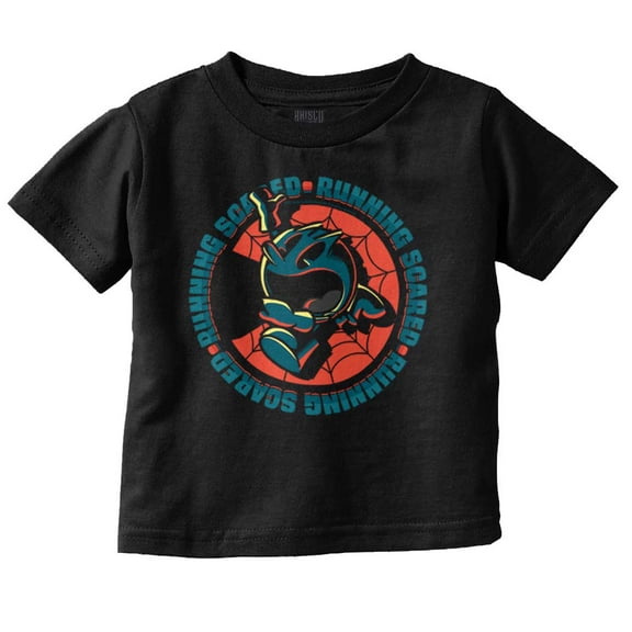 PACMAN Halloween Running Scared Toddler Boy Girl T Shirt Infant Toddler Brisco Brands 6M