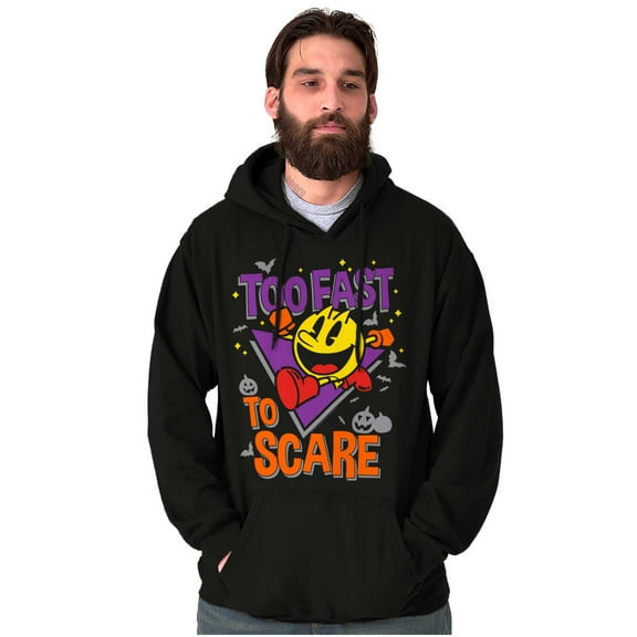 PACMAN Halloween Too Fast To Scare Hoodie Sweatshirt Women Men Brisco Brands S