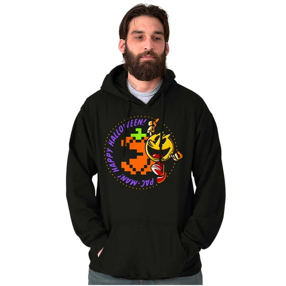 PACMAN Happy Halloween Pumpkin Unisex Plus Size Hoodie Brisco Brands 3X