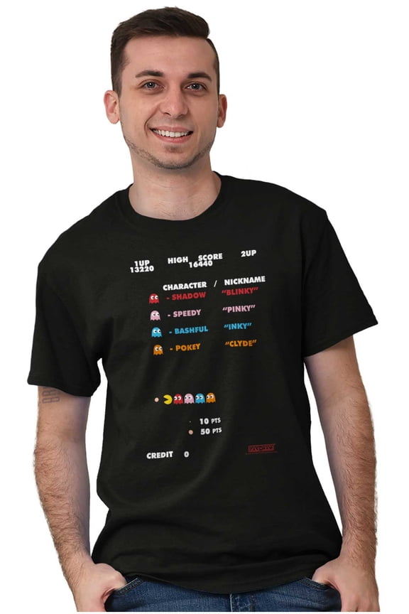 PACMAN High Score Ghosts Vintage 80s Unisex Plus Size Graphic Tee Brisco Brands 3X