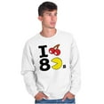 thumbnail image 1 of PACMAN I Love the 80s Cherry Fruit Sweatshirt for Men or Women Brisco Brands M, 1 of 6