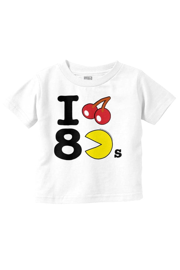 PACMAN I Love the 80s Cherry Fruit Toddler Boy Girl T Shirt Infant Toddler Brisco Brands 18M
