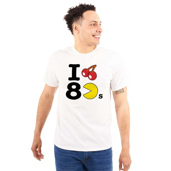 PACMAN I Love the 80s Cherry Fruit Unisex Plus Size Graphic Tee Brisco Brands 2X